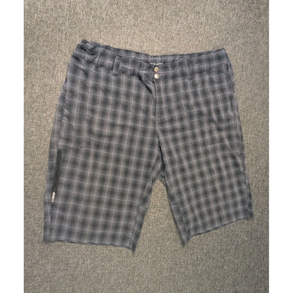 Columbia Omni-Wick Advanced Plaid Cargo Fishing /Hiking Shorts Gray Size 16